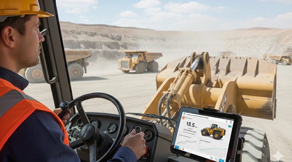 rugged tablet on Wheel Loaders