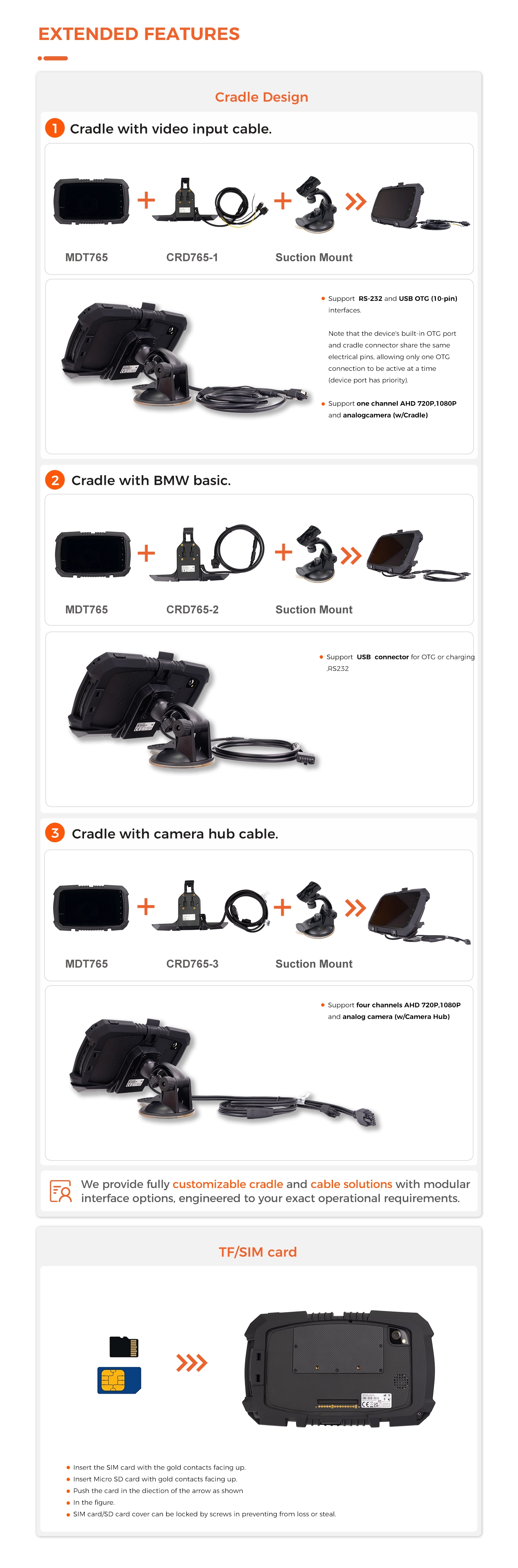 MDT765 rugged mobile data terminal specifications and hardware overview for bus and truck deployments