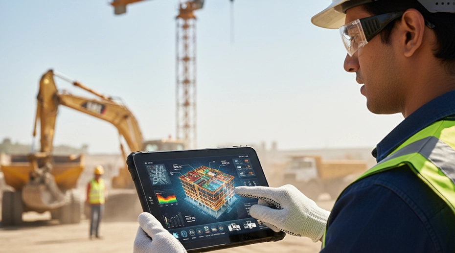 field service technician using rugged tablet for maintenance and inspection tasks field service technician using rugged tablet for maintenance and inspection tasks