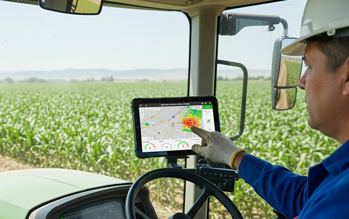 White label rugged tablet for precision farming and tractor guidance - custom branded agriculture display White label rugged tablet for precision farming and tractor guidance - custom branded agriculture display
