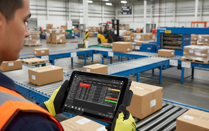 RFID enabled tablet for warehouse asset tracking