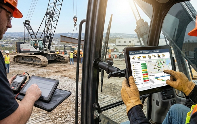 White label rugged tablet for construction equipment monitoring and site coordination - OEM private label White label rugged tablet for construction equipment monitoring and site coordination - OEM private label
