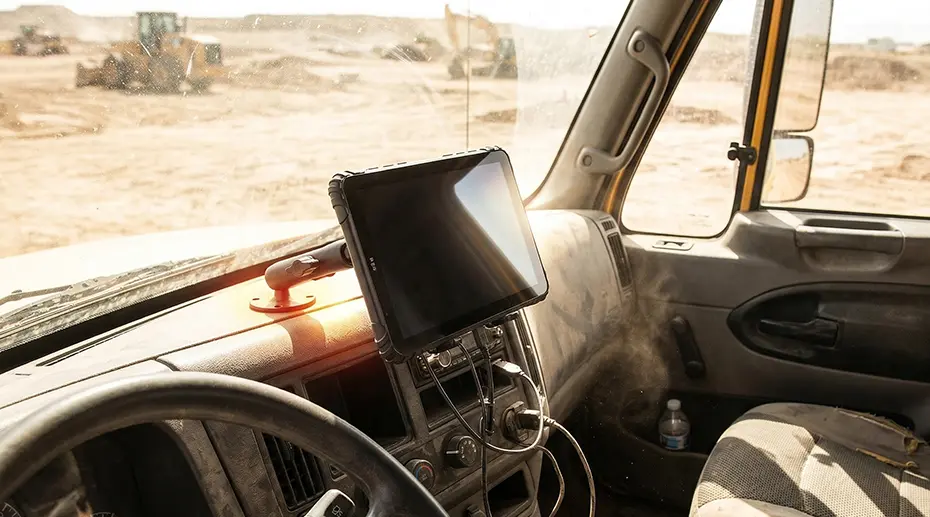 rugged tablet operating in high temperature truck cabin environment rugged tablet operating in high temperature truck cabin environment