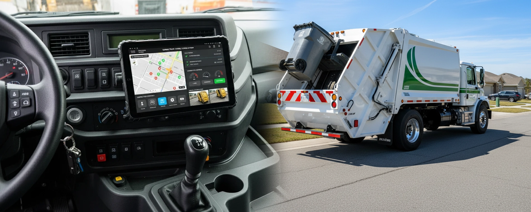 vehicle mounted mobile data terminal used in garbage trucks fleet operations vehicle mounted mobile data terminal used in garbage trucks fleet operations
