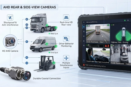 How to Integrate AHD Cameras with Vehicle Tablets – Multi-Camera Systems for Fleet Safety