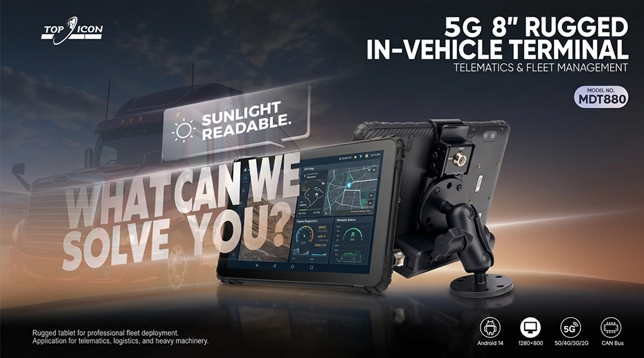 Rugged Android tablet as OEM hardware platform for fleet software companies building branded solutions