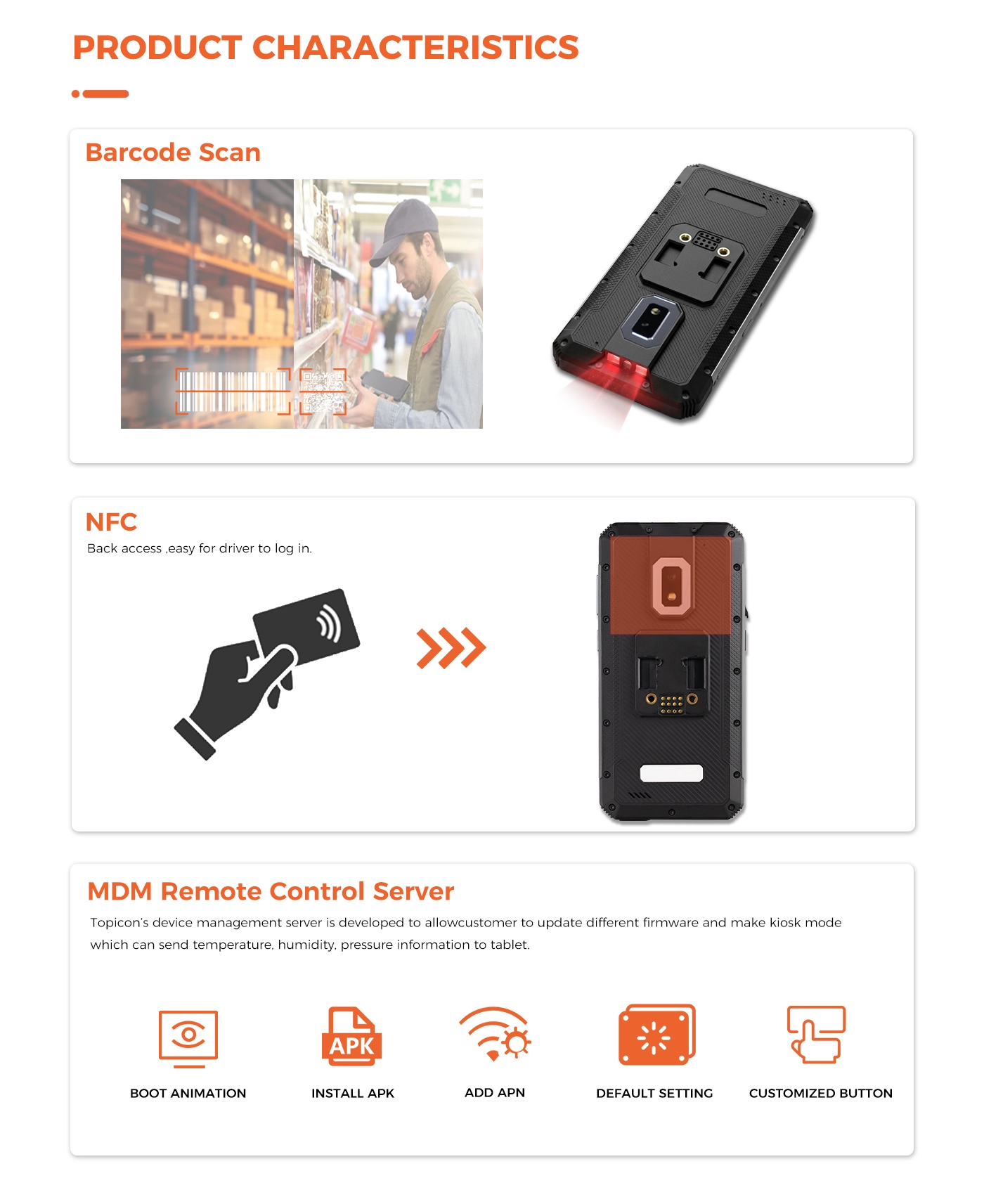 MDT680 5G rugged handheld with glove-friendly touchscreen and sunlight-readable display for field operations
