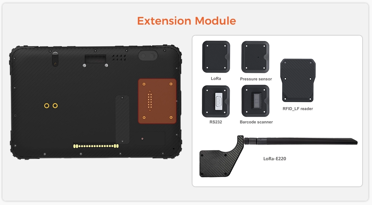 MDT865 rugged vehicle tablet with LoRa module