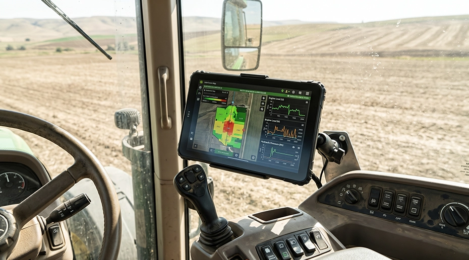 Industrial vehicle display with deep CAN Bus integration for ECU diagnostics and bi-directional control